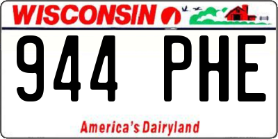 WI license plate 944PHE