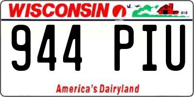 WI license plate 944PIU