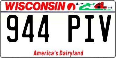 WI license plate 944PIV