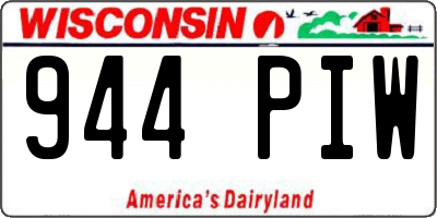 WI license plate 944PIW
