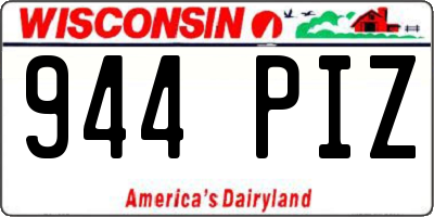 WI license plate 944PIZ
