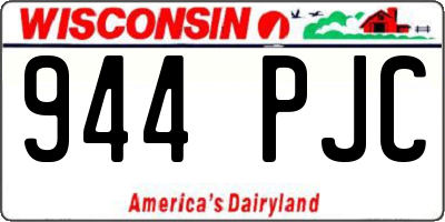 WI license plate 944PJC