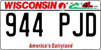WI license plate 944PJD