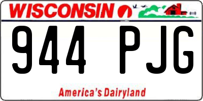 WI license plate 944PJG