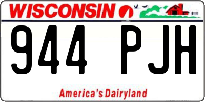 WI license plate 944PJH