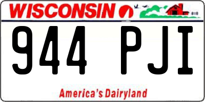 WI license plate 944PJI