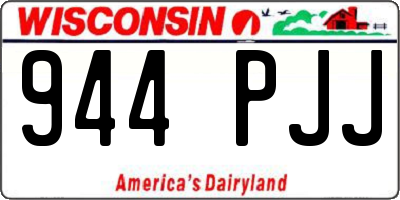 WI license plate 944PJJ