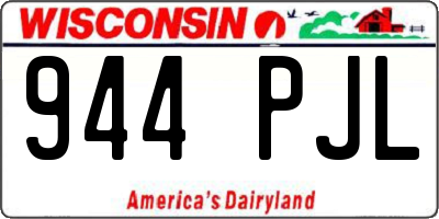 WI license plate 944PJL
