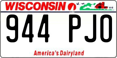 WI license plate 944PJO
