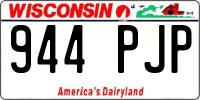 WI license plate 944PJP