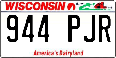 WI license plate 944PJR