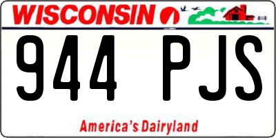 WI license plate 944PJS