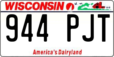 WI license plate 944PJT