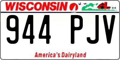 WI license plate 944PJV