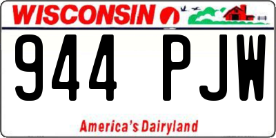 WI license plate 944PJW