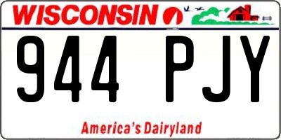 WI license plate 944PJY