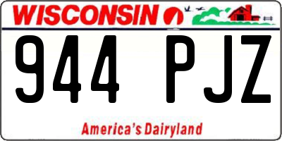 WI license plate 944PJZ