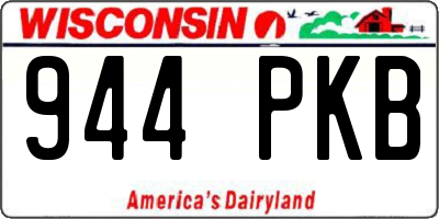 WI license plate 944PKB
