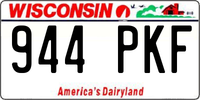 WI license plate 944PKF