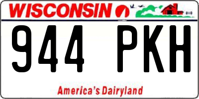 WI license plate 944PKH