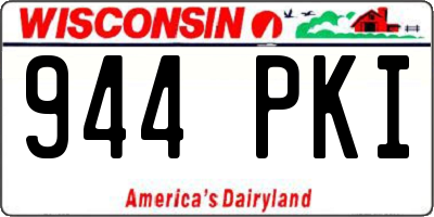 WI license plate 944PKI