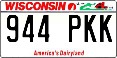 WI license plate 944PKK