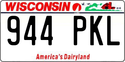 WI license plate 944PKL