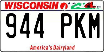 WI license plate 944PKM