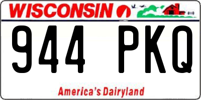 WI license plate 944PKQ