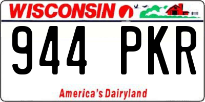 WI license plate 944PKR