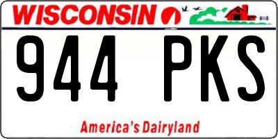 WI license plate 944PKS