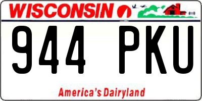 WI license plate 944PKU