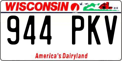 WI license plate 944PKV