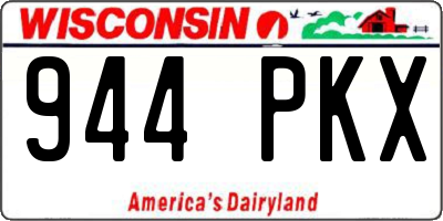 WI license plate 944PKX