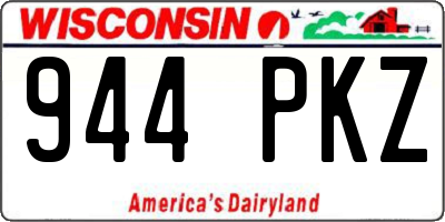 WI license plate 944PKZ