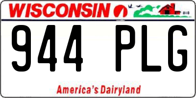WI license plate 944PLG
