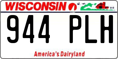 WI license plate 944PLH