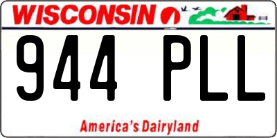 WI license plate 944PLL