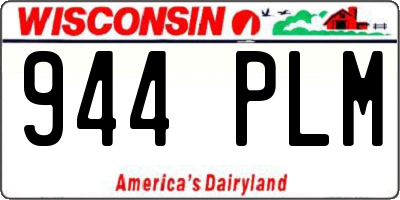 WI license plate 944PLM