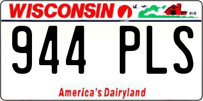 WI license plate 944PLS