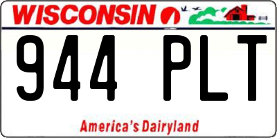 WI license plate 944PLT