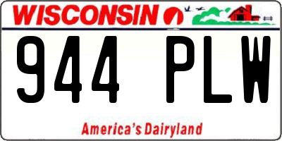 WI license plate 944PLW