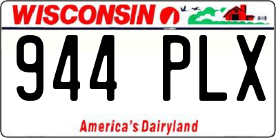 WI license plate 944PLX