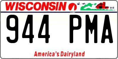 WI license plate 944PMA