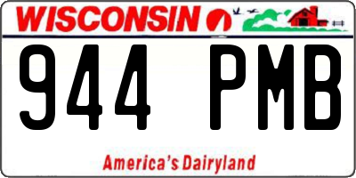 WI license plate 944PMB