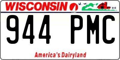 WI license plate 944PMC