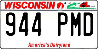 WI license plate 944PMD