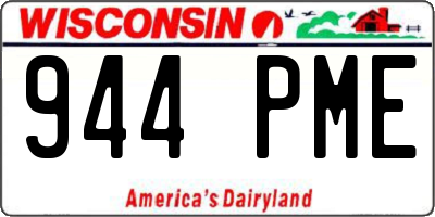 WI license plate 944PME