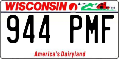 WI license plate 944PMF