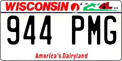 WI license plate 944PMG